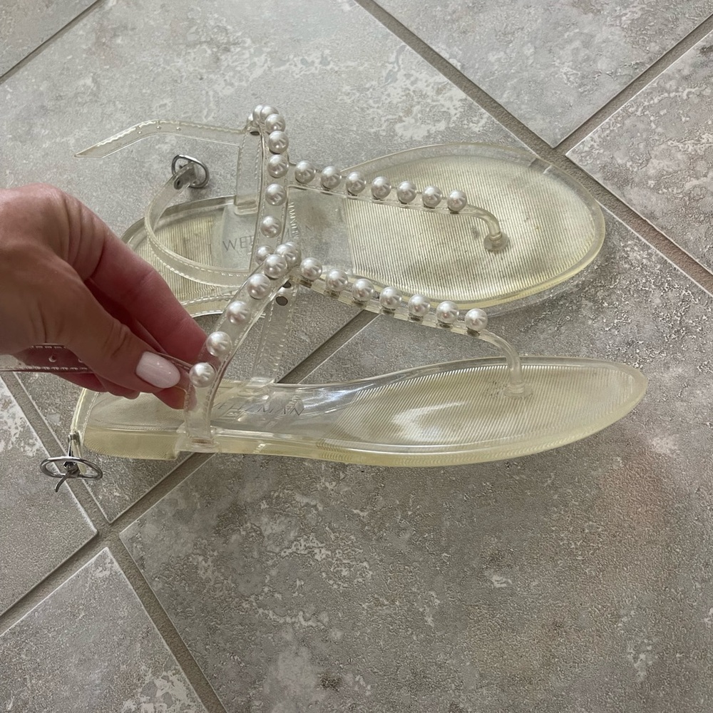 Stuart weitzman pearl slide